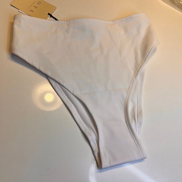 NWT Oye Swimwear High Waist Anna Bottom in White Size Small - Picture 4 of 5